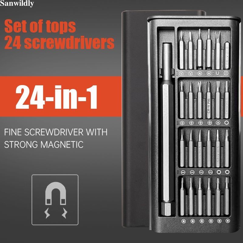 Bộ Tua Vít Đa Năng Bộ Tô Vít Đa Năng Mini 24 Đầu Nhỏ Sửa Điện Thoại, Mở Laptop, Mắt Kính, Đồng Hồ