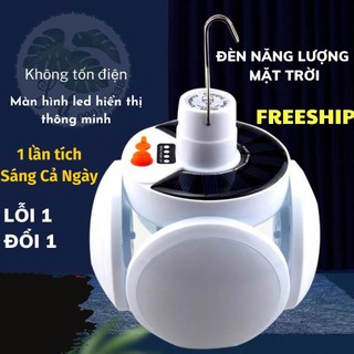 bóng đèn xòe 4 cánh óng đèn năng lượng mặt trời Bóng Đèn Tích Điện Năng Lượng 4 Cánh tích điện 6-8 h