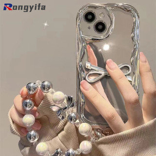 Điện Thoại Nơ Bạc Sang Trọng Cho Vivo X100 X90 X80 X70 X60 X50 X30 Pro X27 X23 Y19 Y16 Y11 Y15S Y10 Y7S Y5S U3 4G 5G Vỏ Bạc Dễ Thương Đáng Yêu Chống Rơi
