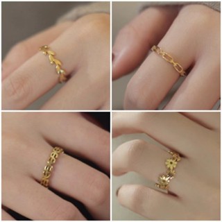  Nhẫn Dây Xích Thời Trang Nữ Thiết Kế Rỗng Cao Cấp Thép Titan Chống Phai Màu Nhẫn Ins Đơn Giản Nhẫn Phụ Kiện Quà Tặng Bán Buôn 