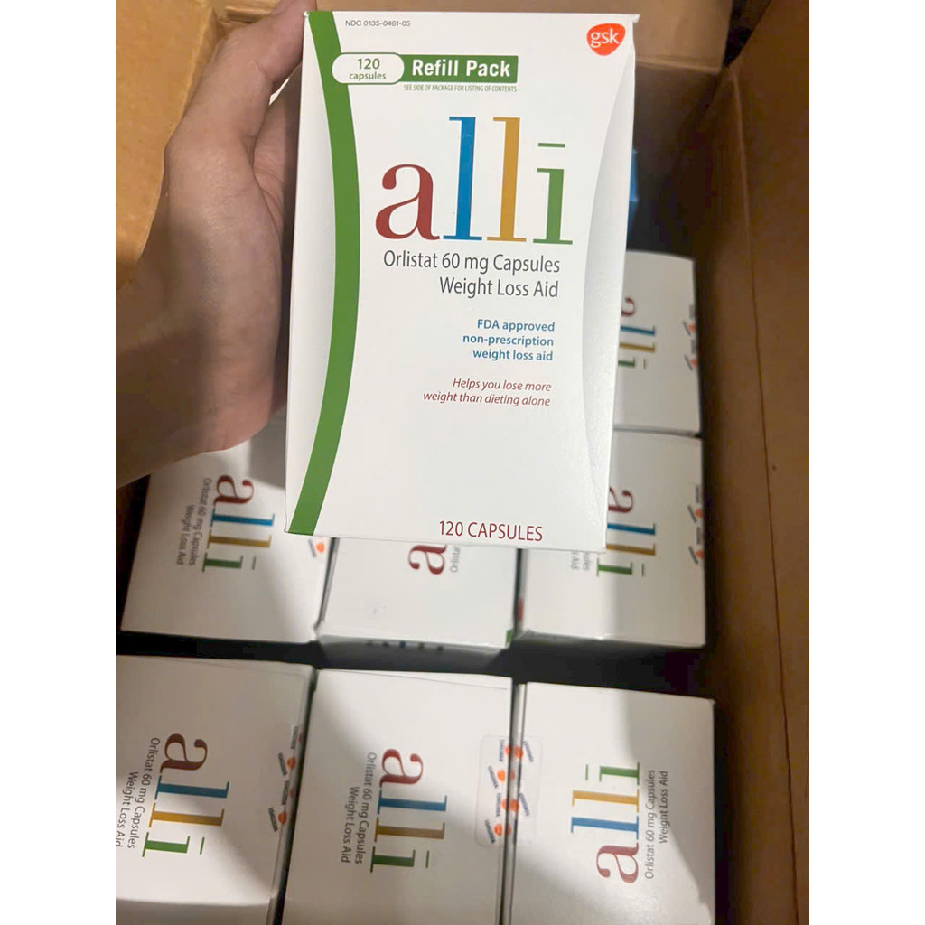 VIÊN ALLI ORLISTAT 60 MG CAPSULES WEIGHT LOSS AID120 VIÊN CỦA MỸ