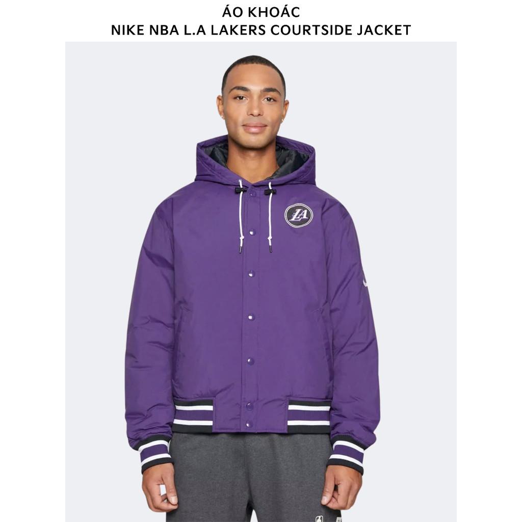 CHÍNH HÃNG - Áo khoác thể thao nam nike NBA Los Angeles Lakers Courtside Jacket Authentic DN4721-535