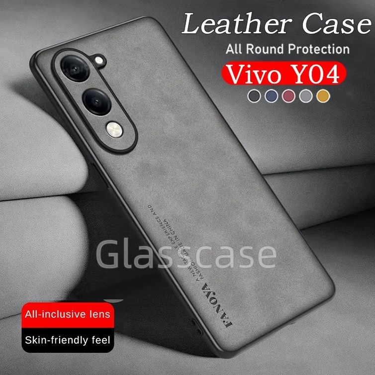 Vỏ Vivo Y04 2025 Cho Vivo Y04 Y 04 VivoY04 Vỏ Điện Thoại Da Cừu Bảo Vệ Ống Kính Vỏ Thời Trang Chống 