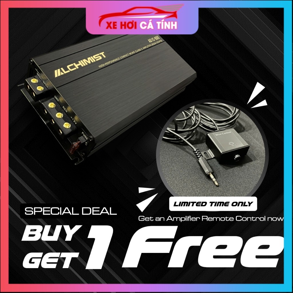 Bộ Khuếch Đại DSP Alchimist AD1C-800, DSP mono 1 kênh Class D - Max 800 W cho Loa Sub hơi Ô tô