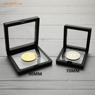 Lucaiitn Bitcoin Bit Coin Litecoin Ripple Đồng xu kỷ niệm kim loại có giá đỡ VN