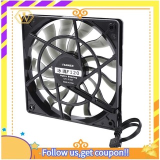 Mỏng 12mm độ dày 120x120x12mm 12v máy chủ máy tính để bàn quạt yên tĩnh với tốc độ quạt làm mát khung gầm 12cm