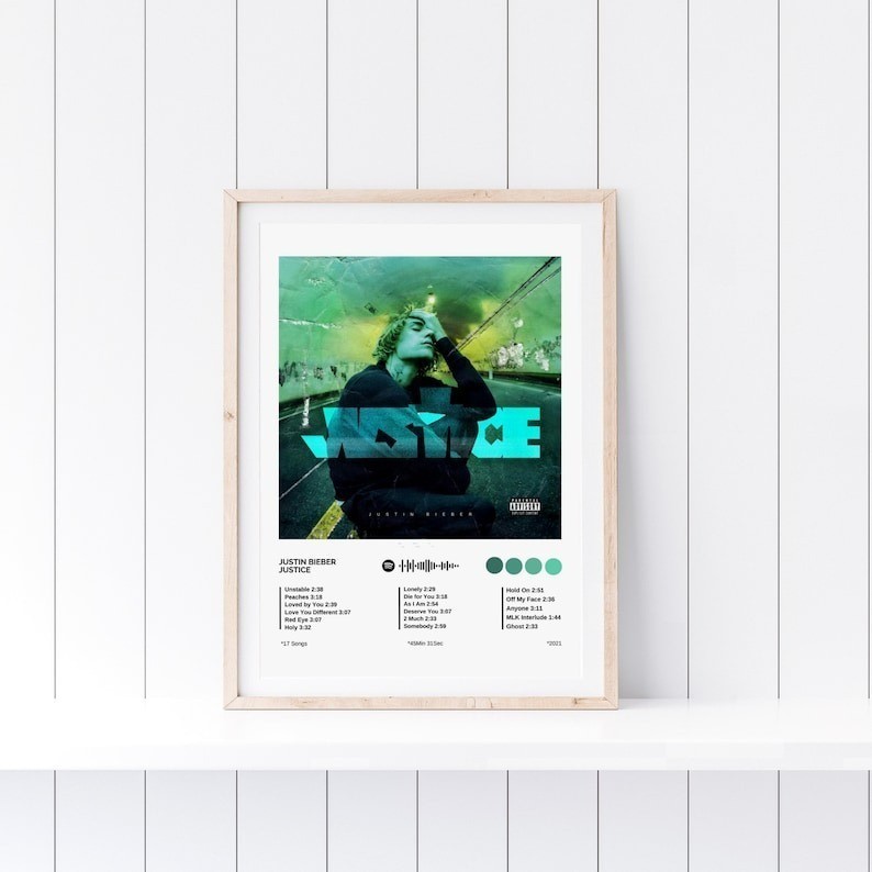 POSTER MUSIC ⭐️ Ca Sĩ / Nhạc Sĩ Justin Bieber - Album Nhạc - Tranh Treo Tường - Wall Decor - FREESHI