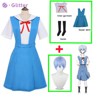 Anime Mới EVA Cosplay Trường Đồng Phục Trang Phục Trang Phục Đồng Phục Asuka Langley Soryu Tokyo Ayanami Rei Trang Phục Halloween Đạo Cụ Quà Tặng