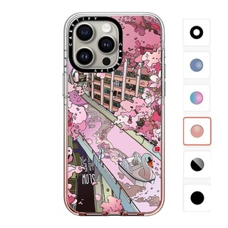 Magnetic customized casetify sakura dream case for iphone 15 14 13 pro 15pro max impact pink ombre hard acrylic mirror cover