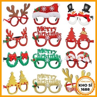 Kính Noel, kính giáng sinh, gọng kính phong cách giáng sinh noel dễ thương cute E1450