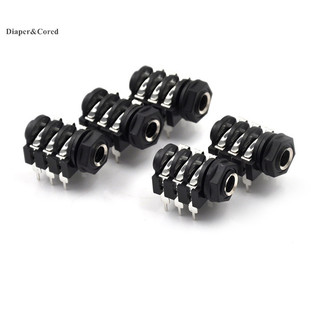 Diaper & CORED 5 CÁI 6.35mm (1 / 4 ") 6Pin Nữ Stereo Jack Ổ Cắm Bảng Điều Khiển PCB Hàn YTH