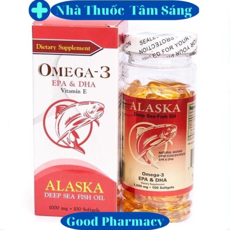 Alaska Omega 3 EPA &amp; DHA 1000mg Mỹ (Lọ/100v) z