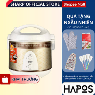 Nồi cơm điện nắp gài mini 1 lít sharp chính hãng, sản xuất thái lan, lòng nồi chống dính ks-11etv - hapos official