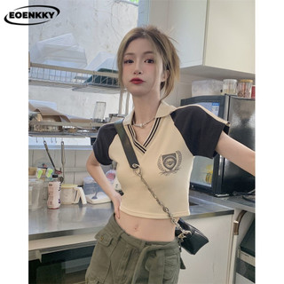  EOENKKY áo phông áo thun nữ croptop baby tee Dễ thương xu hướng Phong cách phổ biến A29J108 17Z240424