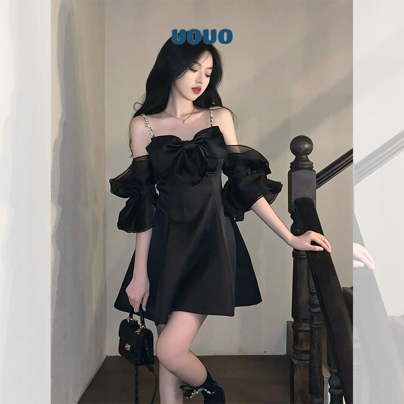 UOUO váy Đầm váy nữ body đầm Phong cách INS Hàn Phong Cute WLQ23A12LA 17Z240426
