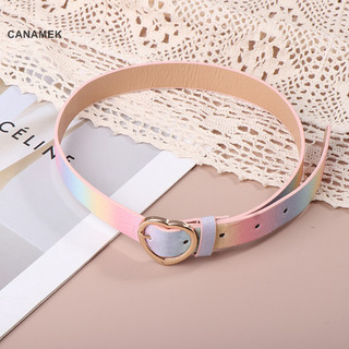 Canamek Thắt Lưng Trẻ Em Bé Gái PU Nhiều Màu Sắc Đầm Công Chúa Huấn Luyện Bé Gái Thắt Lưng Quần Jean Thắt Lưng Trái Tim Tình Yêu Dây Thắt Lưng Mới