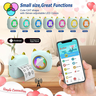 Máy in nhãn nhiệt cầm tay Mini Máy in bỏ túi Bluetooth không dây Android IOS Điện thoại Máy in ảnh Máy tạo nhãn
