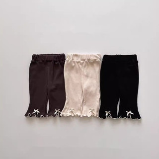 Quần Short Bé Gái Mùa Hè Ren Nơ Quần Trẻ Em Quần Cotton Crop Quần Hàn Quốc Bé Gái Quần Áo