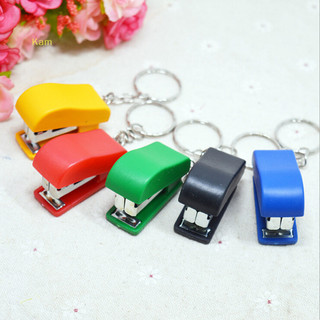 Móc khóa di động Máy ghim Mini dễ thương cho văn phòng tại nhà Trường học Giấy đóng sách Gif tốt