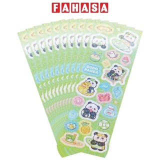 Bộ 10 tờ sticker panda gấu trúc - wanlongda sz-408