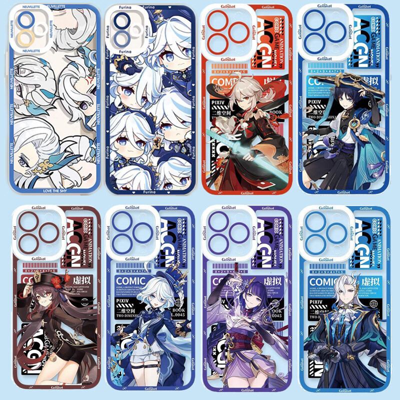 Ốp điện thoại mềm Genshin Impact Wanderer Kaedehara Raiden Neuvillette Furina cho VIVO Y7S Y02 Y36 Y