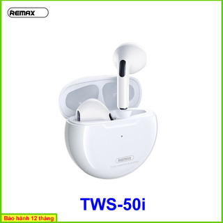 Tai nghe bluetooth tws remax tws-50i v5.1 thiết kế nhỏ gọn, thời trang - bảo hành 1 năm