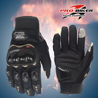 Găng Tay Xe Máy Pro-Biker Chuyên Dụng: Bảo Vệ Toàn Diện với Gù Nhựa Cứng và Đệm Dày - Bảo Hành 12 Tháng