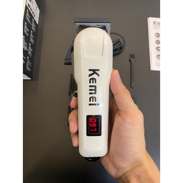 Tông Đơ Cắt Tóc Kemei 809A - Tăng Đơ Cắt Tóc Gia Đình Chuyên Nghiệp Chính Hãng, Thiết Kế Màn Hình LCD Hiển Thị Cao Cấp