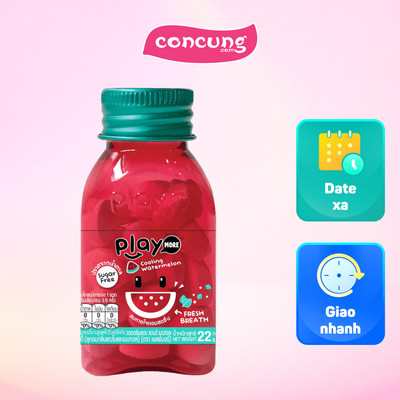 Kẹo the vị dưa hấu Playmore hũ 22g
