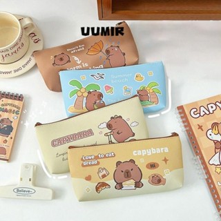  Bút chì Túi đựng bút Capybara Kawaii Túi đựng văn phòng phẩm sức chứa lớn đa chức năng PU dễ thương Văn phòng phẩm 