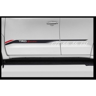 Tem dán sườn xe fortuner trd vip