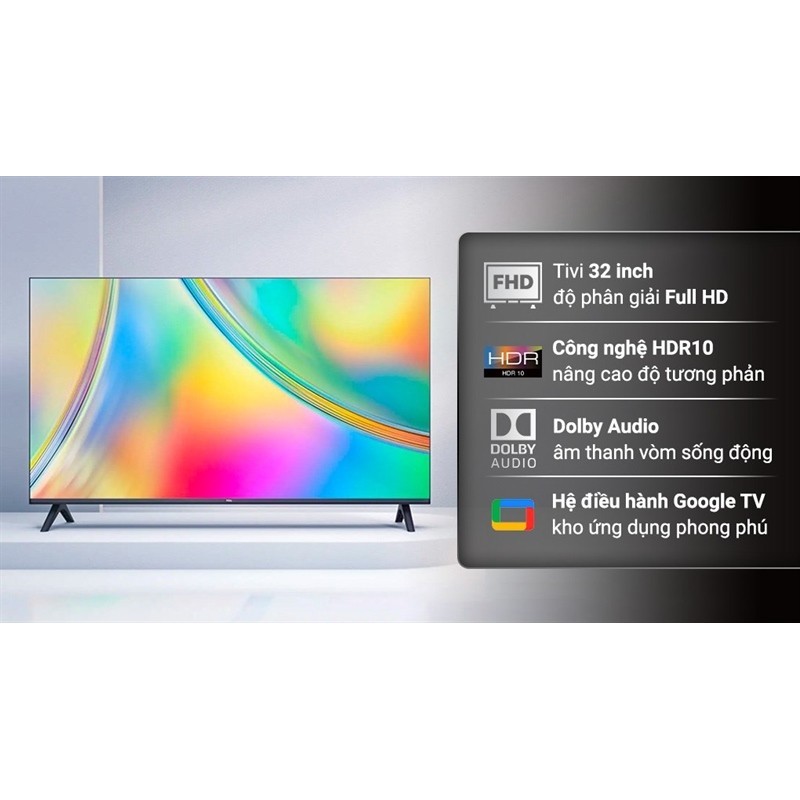 Google Tivi TCL 32 inch 32S5400A 2023 - VIỆT NAM - 32-49 - CÓ