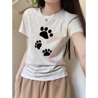 【100% cotton 】Áo baby tee Áo Thun ôm body Áo y2k Áo thun ngắn tay in hình hoạt hình nữ