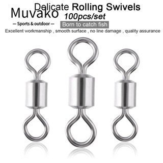  Muvako 100 Cái   lốc Đầu Nối Câu Cá Cường Độ Cao Câu Cá Phụ Kiện Mang Thùng Chắc Chắn Vòng 