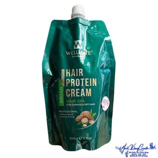 Hấp dầu phục hồi tóc hư tổn nặng Wellmate Hair Protein Cream 500ml - MK