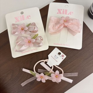Mùa Xuân Thấy Hồng Hoa Anh Đào Series ~ Cô Gái Ngọt Ngào Nơ Tóc Đầu Sau Kẹp Tóc Bên Kẹp Nổ Kẹp Phụ Kiện Tóc