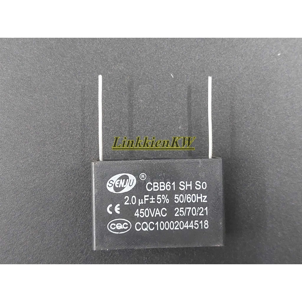Tụ Quạt 2uf 450v Chân Kim Mới Chính Hãng 100%