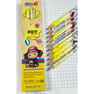 Hộp 10 Cây Bút chì gỗ 2B Thiên Long TP-GP03