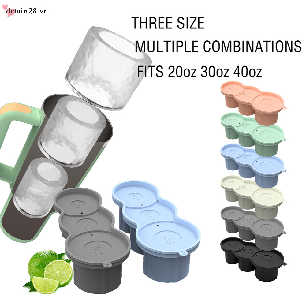 Oops! Khay đá viên cho kính Stanley, máy làm đá silicon không nắp 20 / 3040 - ly oz, rượu whisky làm lạnh, cocktail, đồ uống và cà phê, máy làm đá loại bỏ dễ đổ đầy, không