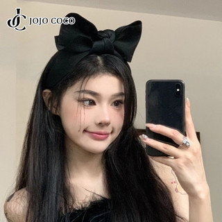 Jojo coco hoa hồng đỏ nơ lớn rộng vành băng đô phụ kiện tóc thời trang dễ thương băng đô phụ kiện