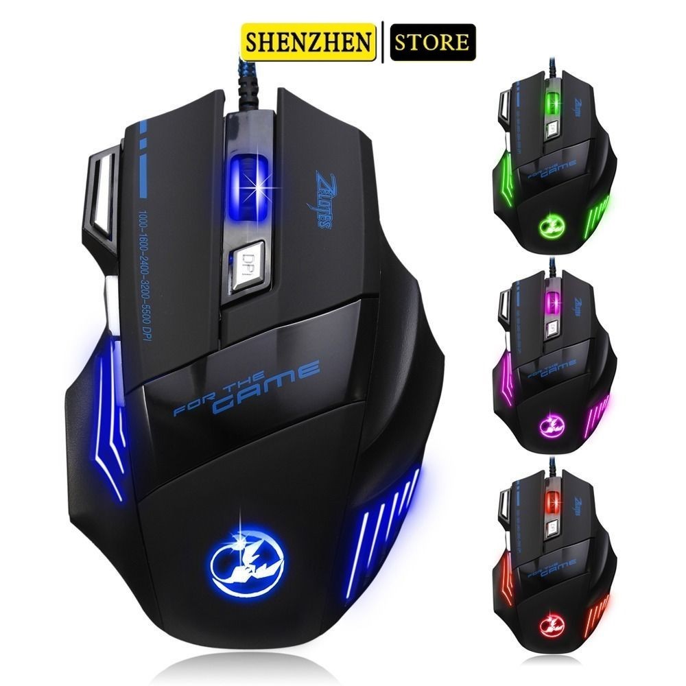 Chuột chơi game có dây Dragon X3 led 7 màu DPI lên đến 5500 siêu mượt dây dài bọc dù -DC1250 | BigBuy360 - bigbuy360.vn