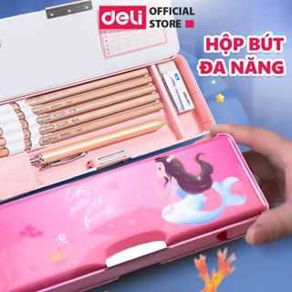 Hộp Bút Học Sinh Deli Đa Năng Hoạt Hình Nàng Tiên Cá Cho Bé Đi Học Hàng Cao Cấp Nhân Vật Hoạt Hình