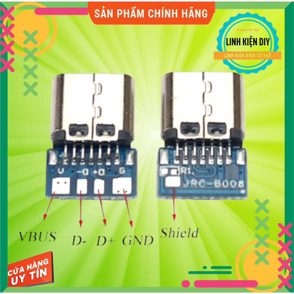 [S076] Đầu Kết Nối USB Type-C 14 pin 5 dùng thay thế cổng Type C Cái