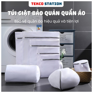 Túi Lưới Giặt Đồ Bảo Quản Quần Áo, Đồ Lót (Viền Xám) - Túi Giặt Quần Áo