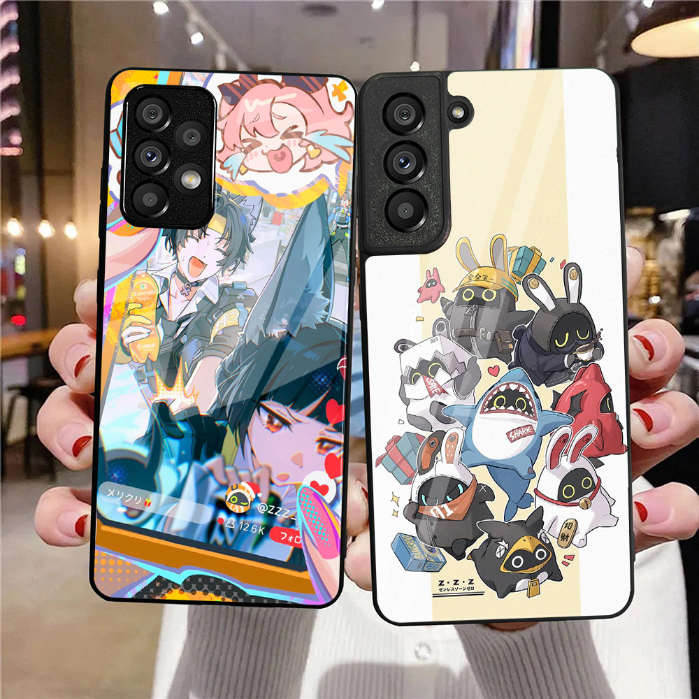 Ốp Điện Thoại Kính Cường Lực Zenless Zone Zero 02 Cho Samsung Galaxy A11 A14 A20 A30 A22 A32 A33 A34