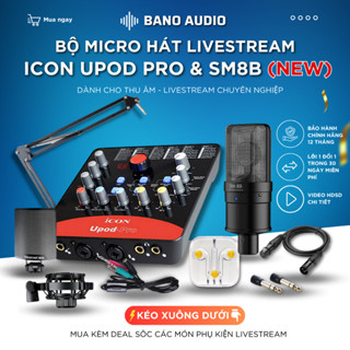 Micro thu âm Sound Card ICON UPOD PRO & Mic TAKSTAR SM8B Hát Livestream Điện Thoại