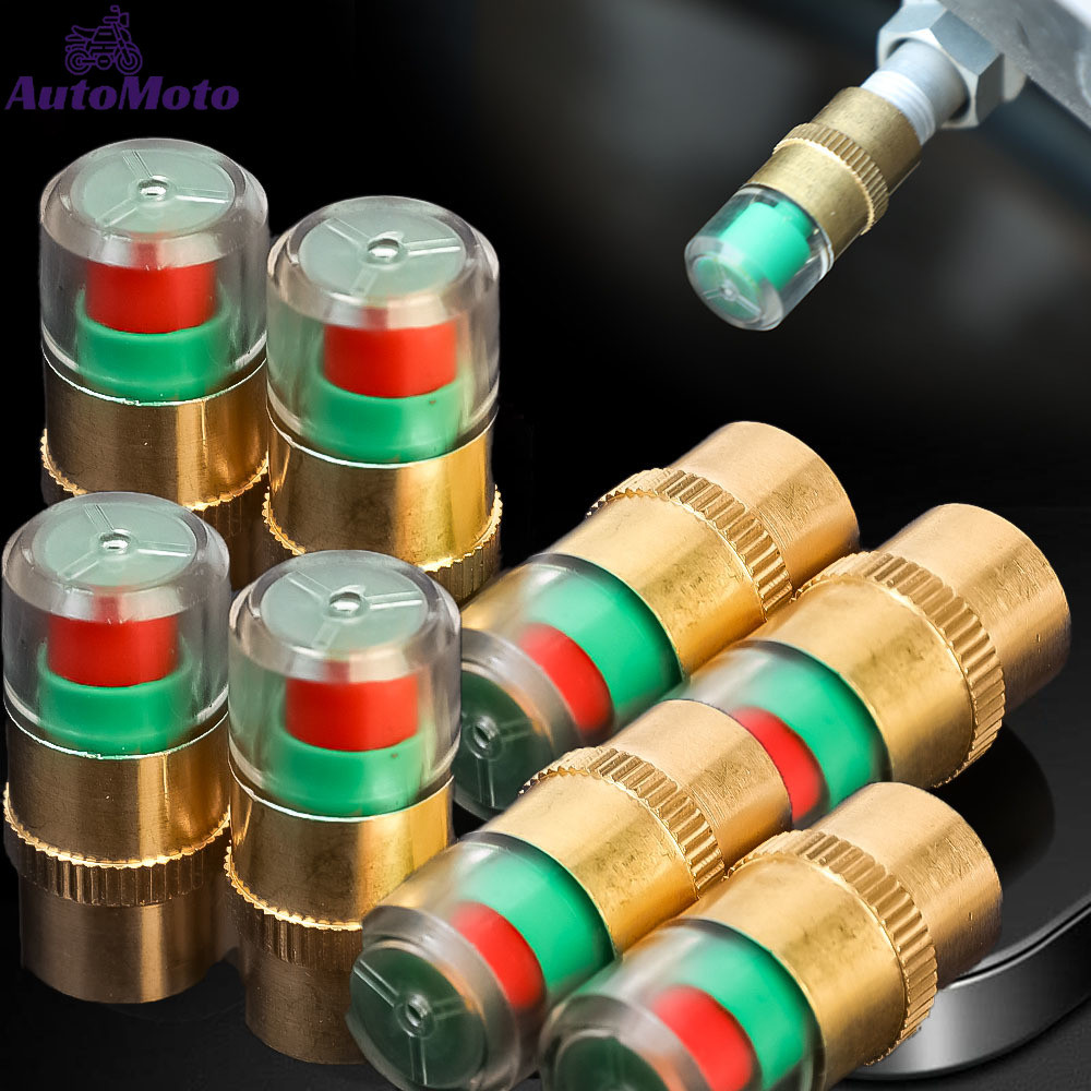 Mũ cảnh báo áp suất lốp ô tô có thể thay thế- Vỏ vòi giám sát an toàn lốp lõi đồng- Vỏ van giám sát báo động xe đạp ô tô