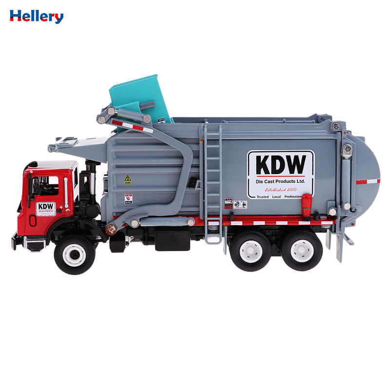 1: 24 Hợp Kim Thùng Rác Xe Tải Mô Hình Rác Đổ Vận Chuyển Mô Hình Trẻ Em Xe Đồ Chơi