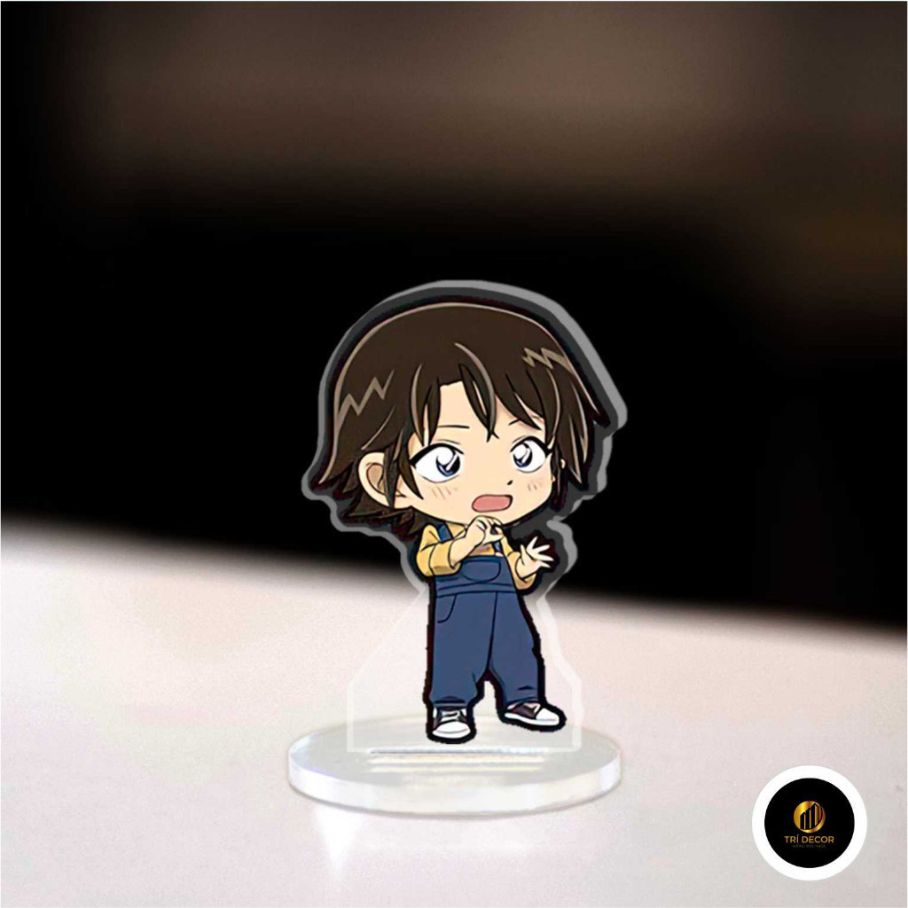 Mô hình Mini Conan Standee Chibi phim truyện hoạt hình thám tử lừng danh Conan Kaito Kid trang trí góc học tập cao 3cm