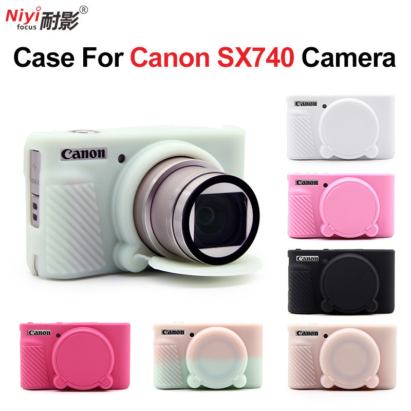 Canon SX740 SX730 R100 Ốp Lưng Silicon Túi Bảo Vệ Thân Khung Da Cho Canon R3 600D 650D 700D 750D 800